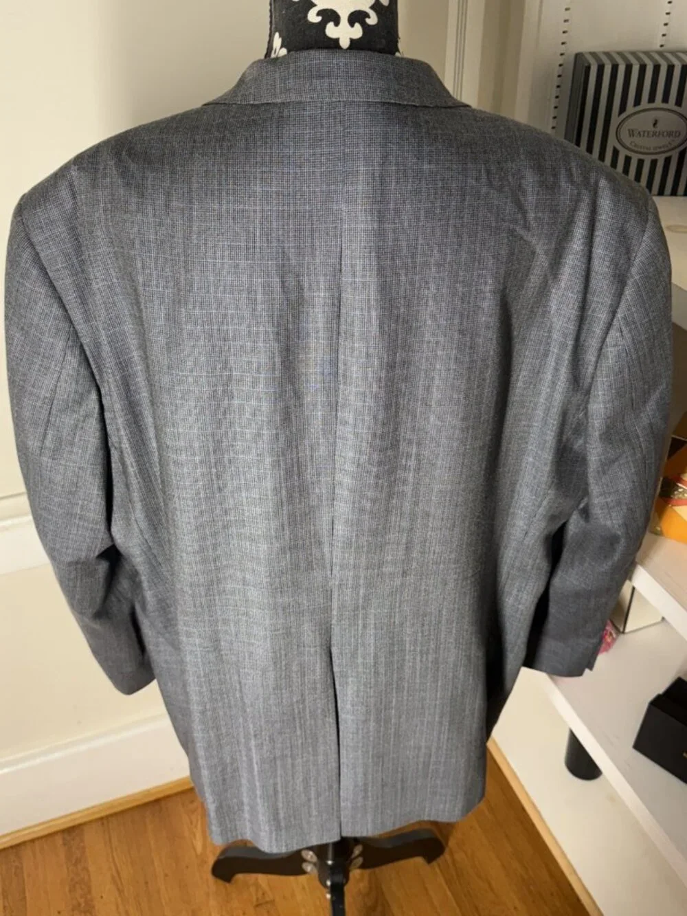Ralph Lauren Wool & Silk Light Check 2 Button Blazer Sport Coat Jacket 48 R